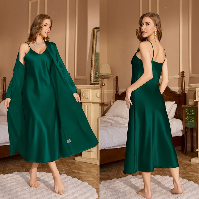 Women's Pajama Loose Robe Suspender Nightdress Bathrobes | SAMAG