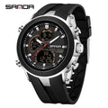 SANDA New 6279 Casual Men's Electronic Watch Sports Multi Functional Waterproof LED Dual Display - Visuel 13 | SAMAG