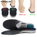 Krolik Orthotic Gel Insoles For Sneaker Orthopedic Flat Foot Cushion Insert Arch Support Pad Foot Pain-relieving Man Women