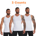 3 Pieces of Men's Shapewear, Shark Skin Vest, Bottom Layer Sports Slimming Compression Sweatshirt Vest, Abdominal Control Slimmi
