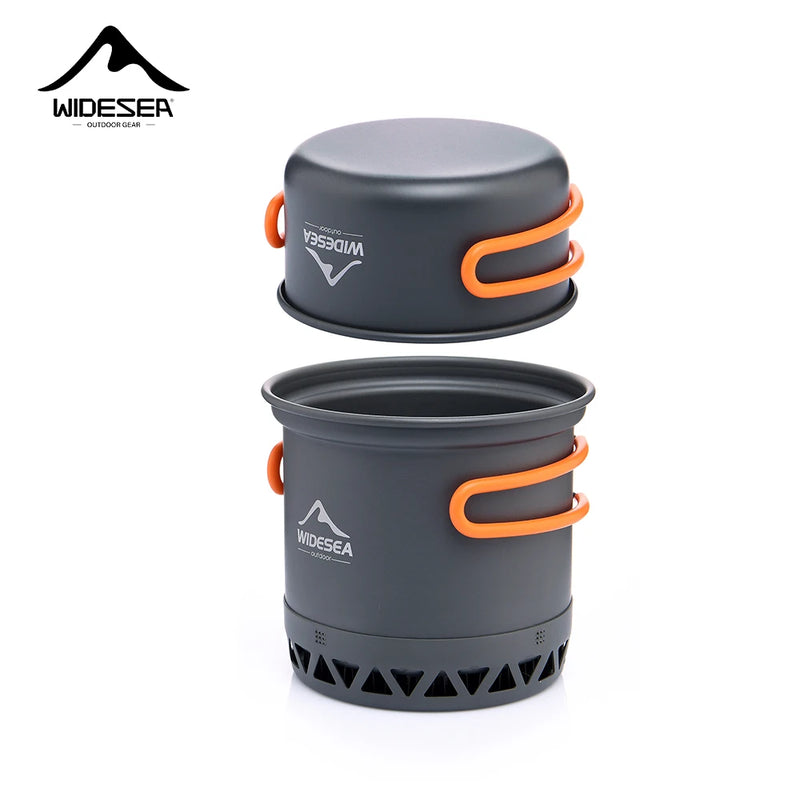 Outdoor Camping Pot 1.3L 2.3L Cookware Outdoor Cooking Kettle Set Heat Cooker Travel Tableware Tourist Kitchen Utensil Equipment