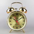 Alarm Clock Mechanical Metal Creative Bedroom Desk Clock Bedside Table Super Sound Watch Retro Nostalgic Table Winding Clock