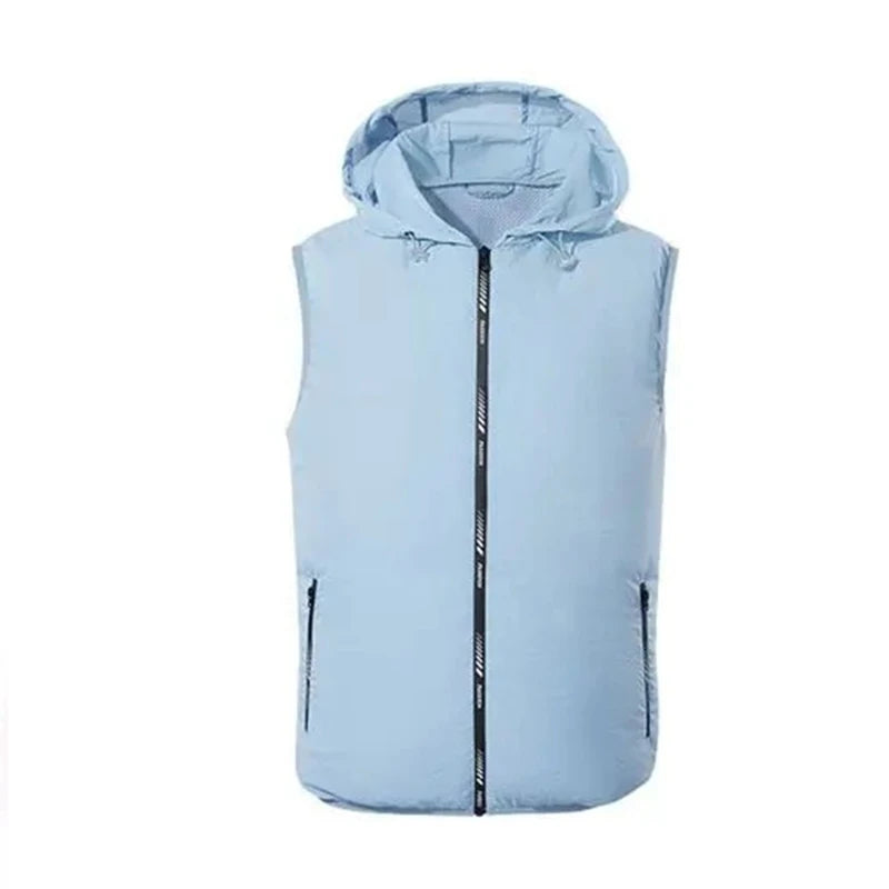 Men Summer Vest Mens Hoodie Coat Vest Fashion Couple Sleeveless Waistcoat Casual Hood Jacket for Men
