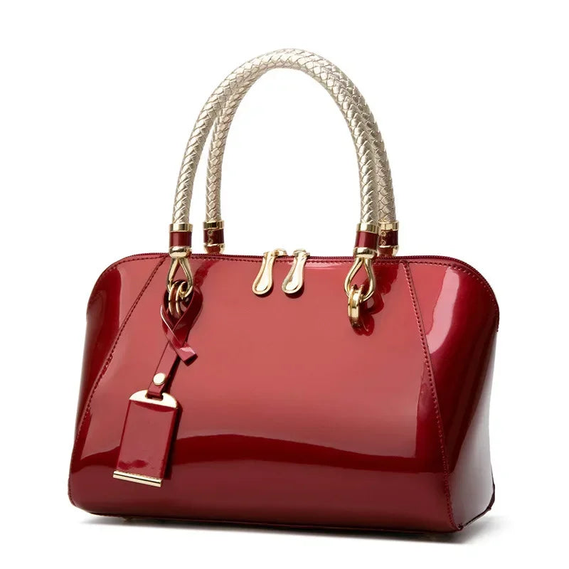 Luxury Designer Handbag Women Faux Leather Boston Bag Ladies 2026 Trend Blue Red Black Beige Pink Bags for Woman Sac Femme Rose