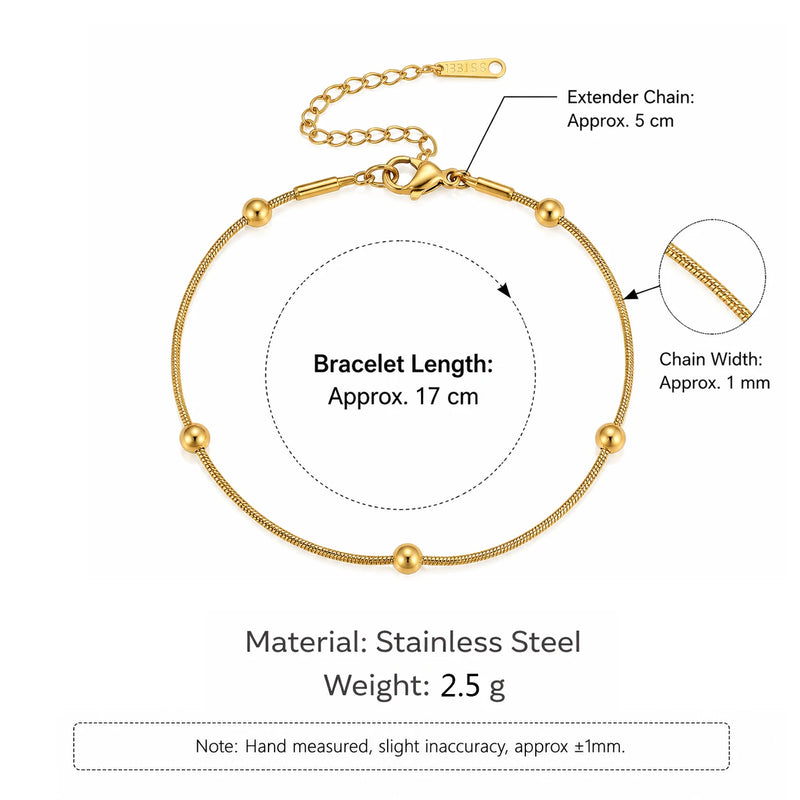 5Pcs Minimalist Chain Bracelets Women Stainless Steel Twist/Paperclip/Cuban Adjustable Stack Jewelry - Visuel 19 | SAMAG