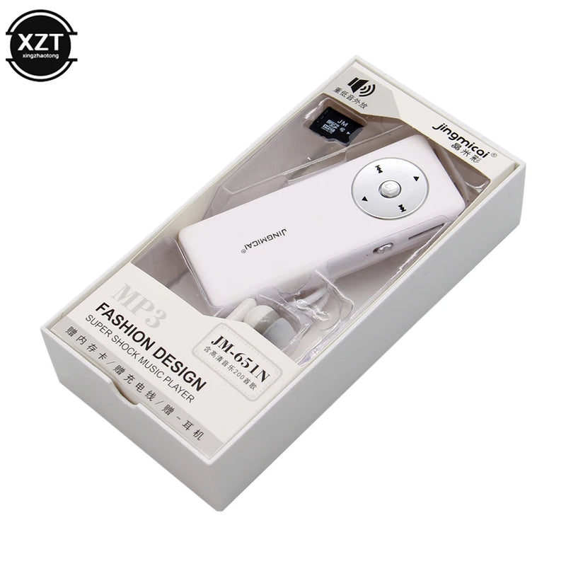 Mini Portable MP3 Player Student Sport MP3 Music Player Fashion Simple Solid Player MP3 with Memory Card Sets School Supplies
