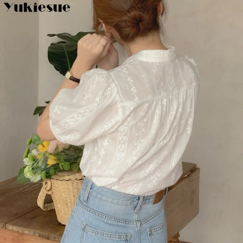 Shirts Women All - match V - Neck blouse and tops Korean - View 3 | SAMAG