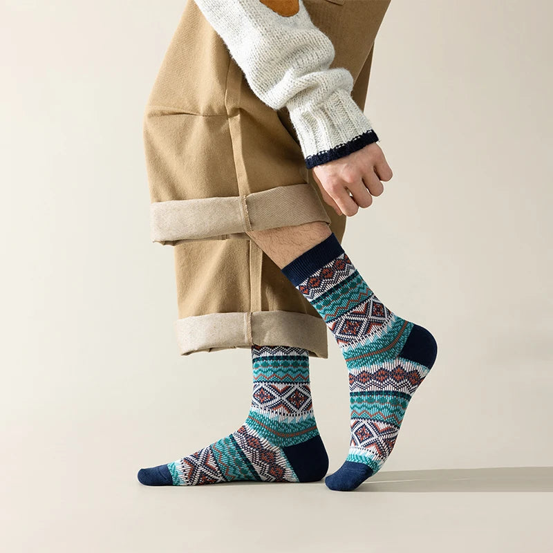 Men's Dress Socks, Cotton Crew 3 Pairs, Breathable | SAMAG