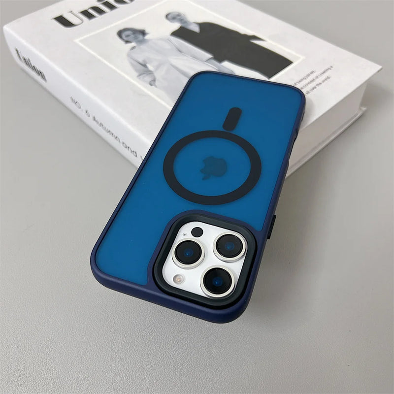 Luxury Magnetic for Magsafe Wireless Charge Case For iPhone 11 12 13 14 Plus 15 16 Pro Max Shockproof Matte Hot Selling Cover