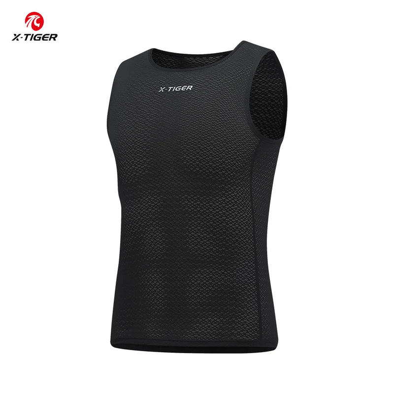 X-TIGER Men's Cycling Base Layer Vest Summer Cycling Clothing Mountain Bike Mesh Underwear Cycling Clothing Quick-Dry Clothing