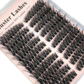 3 Styles Individual Lashes 15rows 390PCS Bottom Lashes Extension Lower Eyelash Clusters  DIY Wispy Natural Look Clear Band