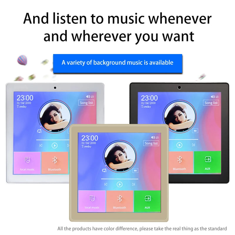 Mini Touch Screen 4*20W Stereo Music Panel PA SystemBluetooth Wall Amplifier Smart Home Audio Ceiling Speaker Wall Amplifier