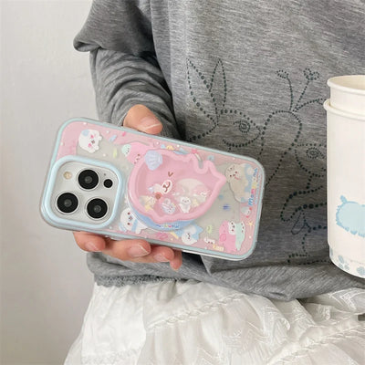 Cute Dolphin Shaking Bracket Magnetic Phone Case | SAMAG