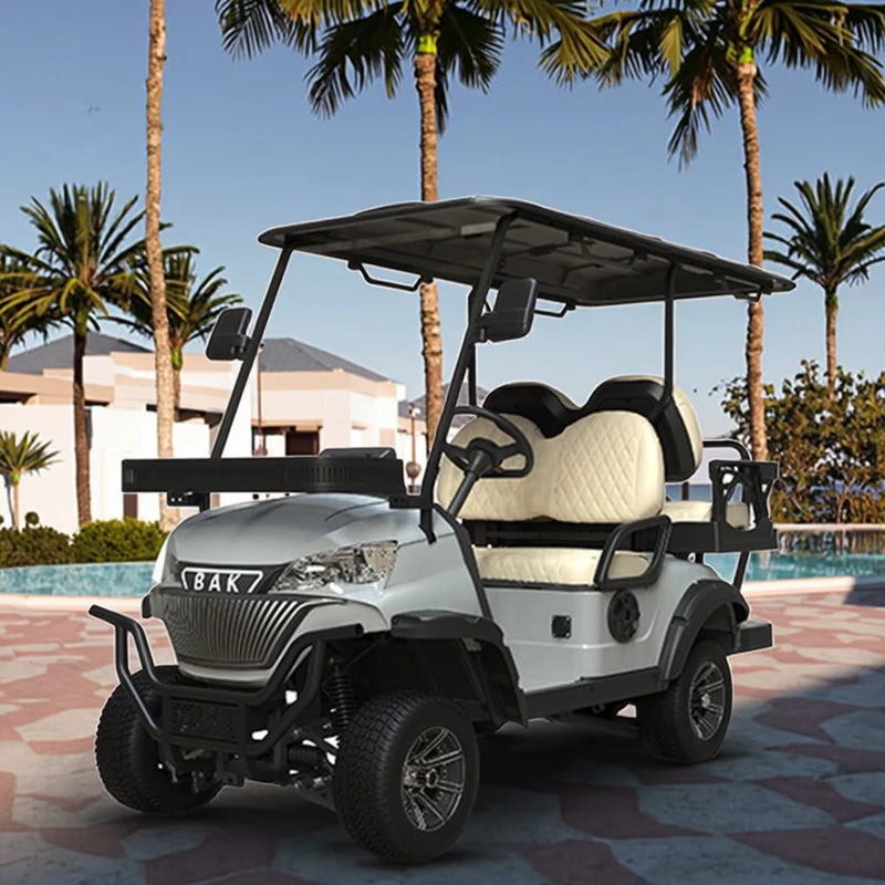 Comfortable 4 Seater Electric Golf Club Car DOT Certified Air Conditioning 48V Lithium Battery Utility Vehicle