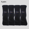 4 Pairs Men's Cotton Work Socks Cushioned Long Running | SAMAG