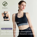 SUJIIN Sports Bra for Women 2026 Summer Racerback Shockproof Supportive Running Yoga Workout Gym Jump Rope Bras Woman XM072