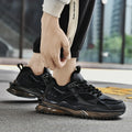 High-quality Large-sized Round-toed Thick-soled Height-increasing Shock-absorbing and Low-top New Casual Sports Shoes