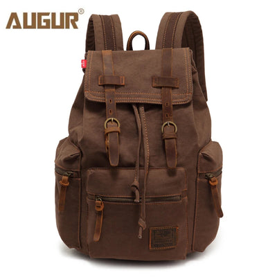 AUGUR New fashion men's backpack vintage canvas school | SAMAG