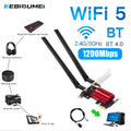 KEBIDUMEI WiFi 5 PCI - E Wireless Adapter Network Card AC1200 Dual Band 2.4G/5GHz 802.11AC For Bluetooth 4.0 Desktop | SAMAG