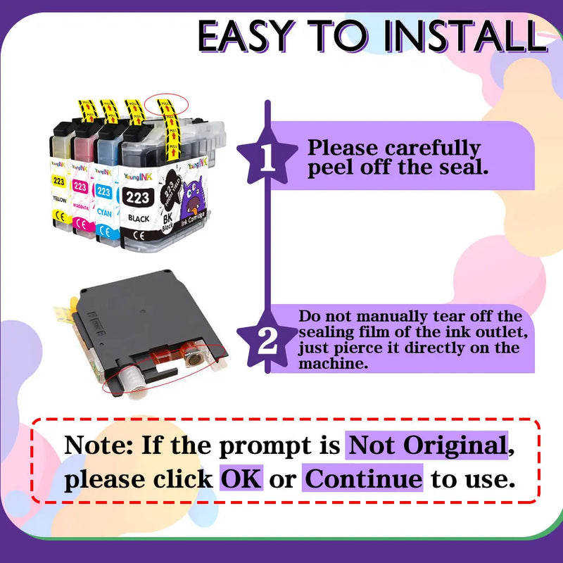 LC223 For Brother Ink Cartridge LC 223 XL Compatible DCP-J562DW J4120DW MFC-J480DW J680DW J880DW J4620DW J5720DW Printer 223XL
