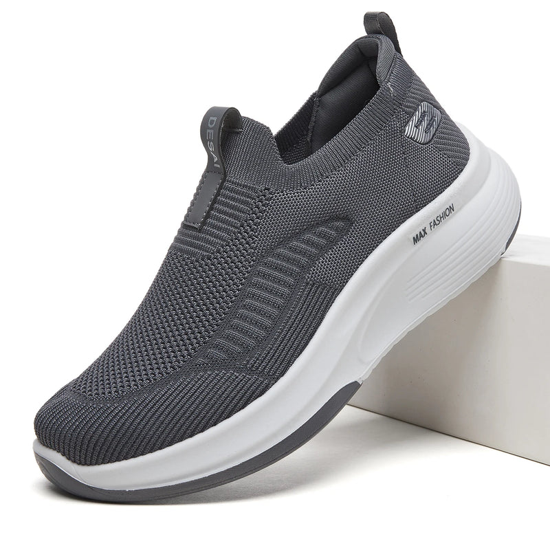 Desai Men's 2026 Autumn Hands-free Slip-on Walking Shoes Breathable Knit Comfort Sole For Daily Commute Office Casual Wear