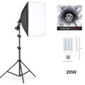Studio Kit Photo Softbox Light Box Lighting Single Led Lamp with Tripod Photography Shooting Soft Box Flash E27 Accessories