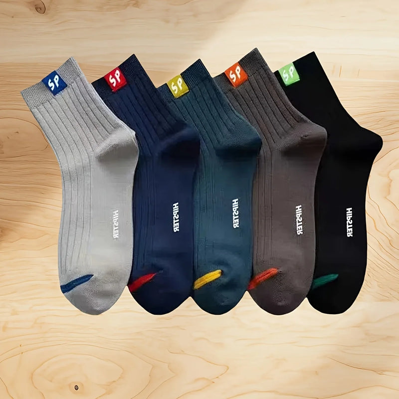 5 Pairs Men's Anti-Odor Thick Long Socks - New Autumn | SAMAG