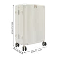 NEWEST White Large Expandable Checked Luggage, PC Hard Shell Suitcase, Top Opening Rolling Travel Suitcases with Spinner Wheels & TSA Lock