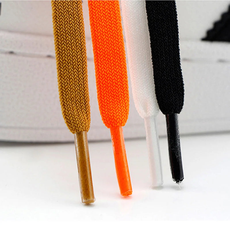 1 Pair No Tie Shoelaces for Shoes 8MM Flat Elastic Laces Sneakers Kids Adult Quick Shoelace Without Ties Shoe Accessories