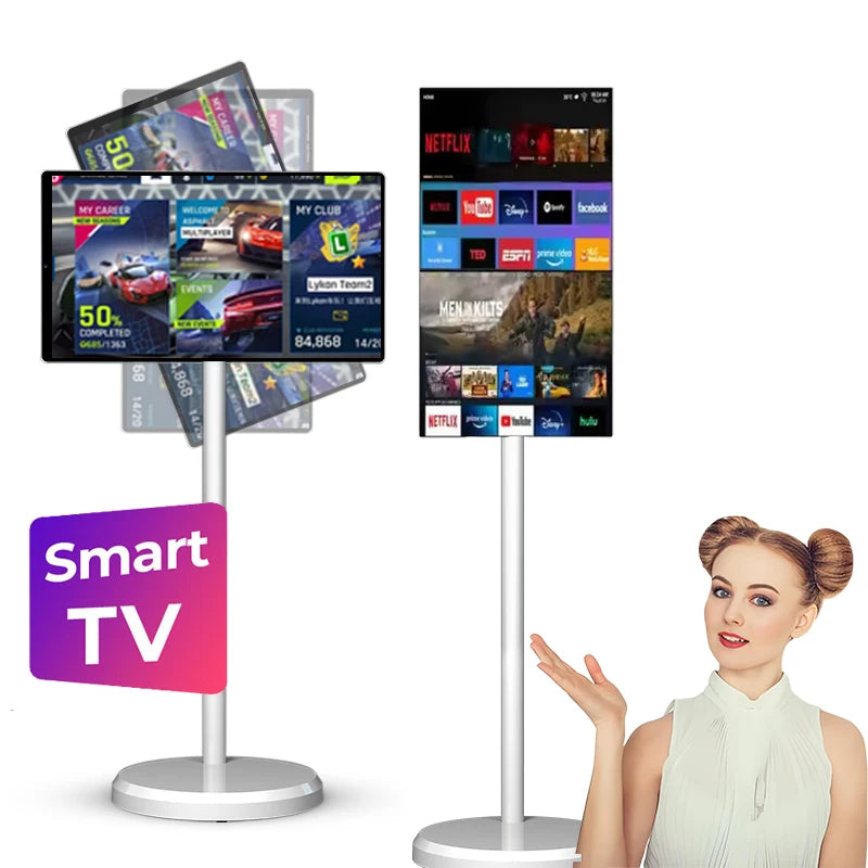 2025 New LCD Tablet 21.5 Inch Smart Television Rechargeable Portable Tv 6Gb+128Gb Touch Screen Tv Android Smart Tv For Work