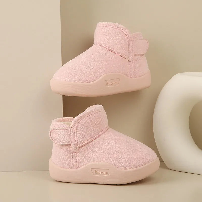 Winter Baby Girl Shoes New Toddler Snow Boots Children Infant Plush Warm Kids Short Boots Boys Cotton Shoes Size 15-24