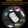 50 PCs RJ45 Connector Cat6 Connector Network Unshielded RJ45 Perforated Crystal Head Network Cable