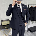 The New Spring 2025 Suit Set Is Fashionable, Stylish And Versatile. It's A Three-Piece Formal Suit Suitable For British Business
