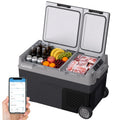 Dual Zone Car Refrigerator 40QT 38L Portable Freezer Compressor Electric Cooler Rapid Freezing Minus 4F To 68F 12V 24V Can Internal Battery Not Included