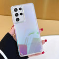 Luxury Laser Gradient Case For Samsung Galaxy S20 S21 S22 S23 S24 Note 10 20 Ultra A32 A33 A52 A53 Back Cover Women Girls Aesthe