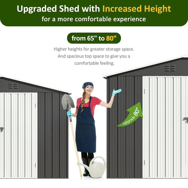 8.2x12 FT Outdoor Storage Shed, Metal Garden Tool | SAMAG
