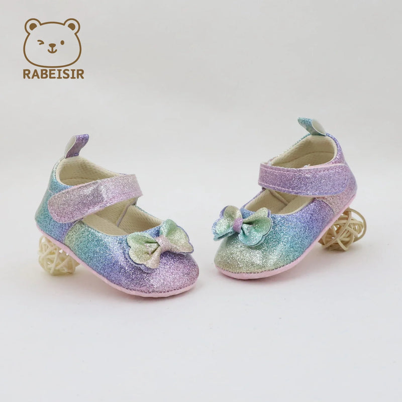 Spring and Autumn Baby Step Shoes, Anti-Slip and Breathable, 0-1 and a Half Year Old Girl Baby Princess Shoes, Birthday Wedding