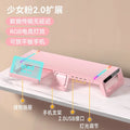 Hot Computer Monitor Stand with USB Pink Laptop Table with Drawer Multifunctional Tablet Stand for Girls Height Adjustable