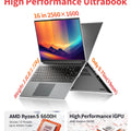 FIREBAT U6B 16" Laptop AMD Ryzen5 6600H LPDDR5 16GB RAM M.2 512GB SSD WiFi6 BT5.2 16inch 2.5K 120Hz Screen Windows11 Computer