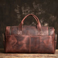 NUPUGOO-Genuine Leather Travel Bag for Men, Vintage Hand Luggage, Boston Bag, Duffle, Large Capacity, Shoulder Bag for 16 "Lapto