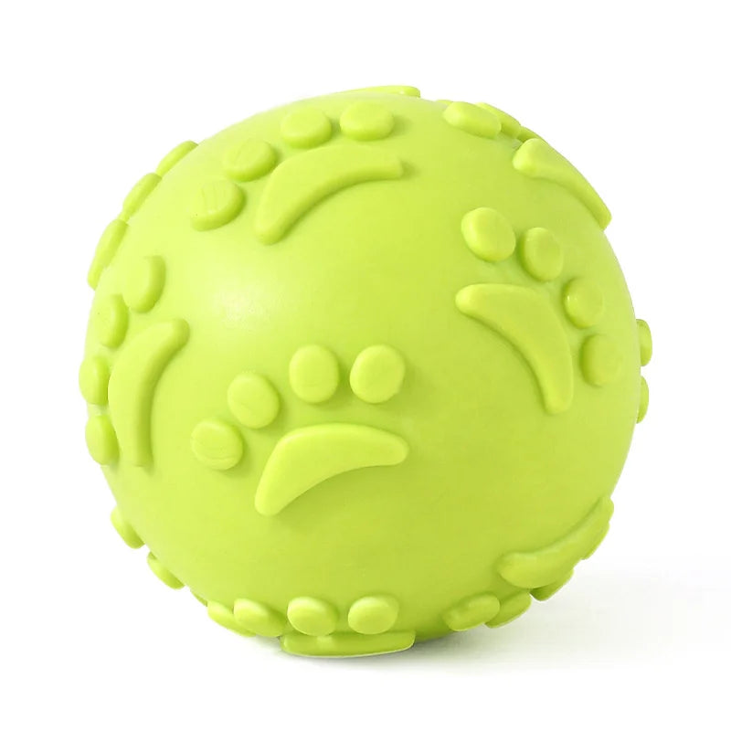 Dogs Interactive Toys Soft TPR Toys for Dog Pet Teeth Cleaning Bite Resistance Squeaky Dog Ball Toy