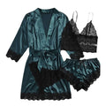 Women's Four-Piece Lace Camisole Nightwear Set with Robe | SAMAG