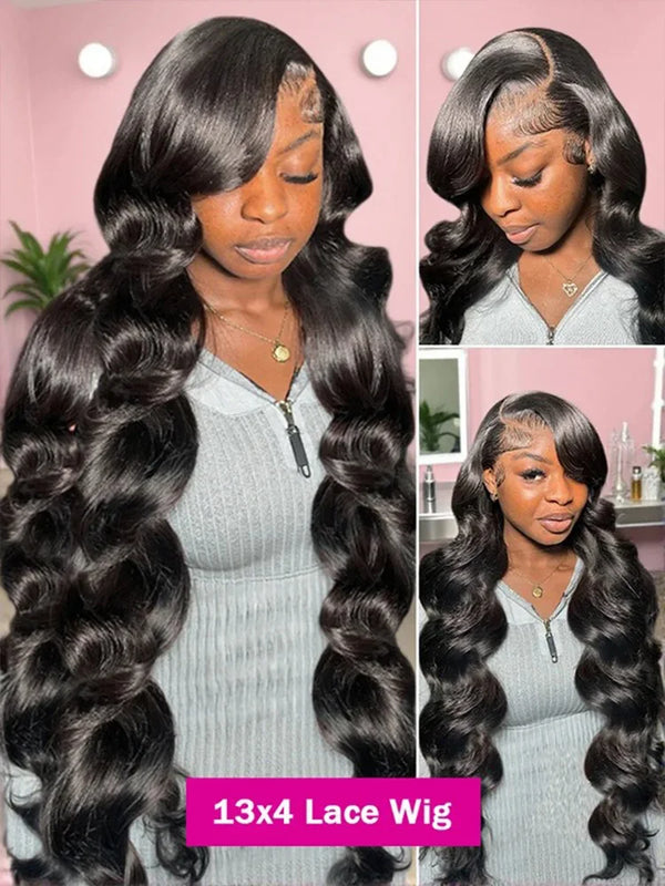 40 Inch Body Wave HD Lace Frontal Wig Human Hair 13x4 HD Lace Front for Black Women Pre-Plucked Brazilian Hair Wig