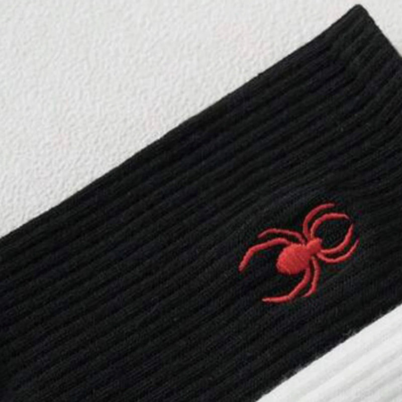 5/10/20 Pairs of Men's Crew Socks with Spider Pattern | SAMAG