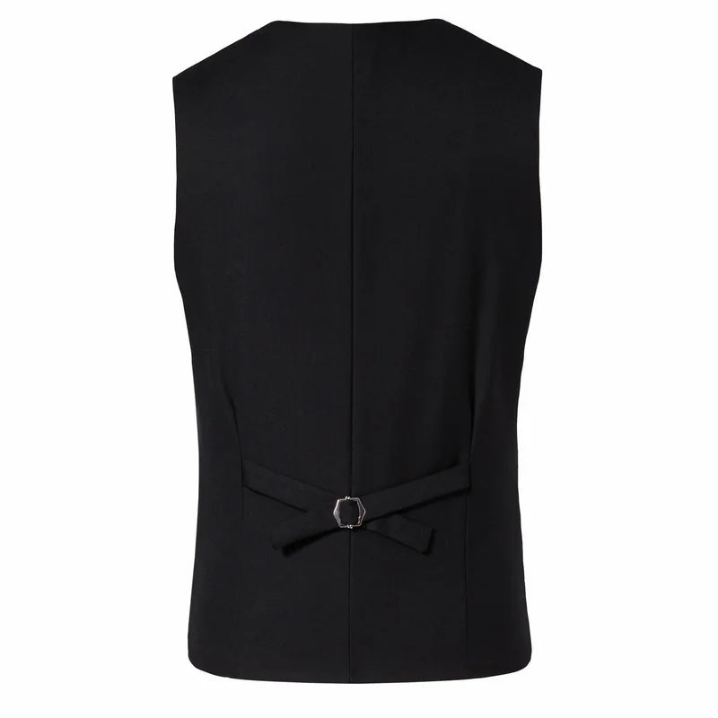 Men's Business Casual Suit Vest Slim Fit Solid Color Single Breasted Wedding Suit Vests Formal Dress Vests Party