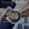 SMAEL 8123 Men's Digital Sport Watch - 50M Water Resistant LED Backlight Alarm Chronograph Stopwatch Shock Resistant