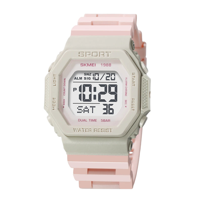 SKMEI Fashion Countdown Sports Digital Watches For Men Women 5Bar Waterproof Chrono Military Electronics Wristwatch Reloj Hombre