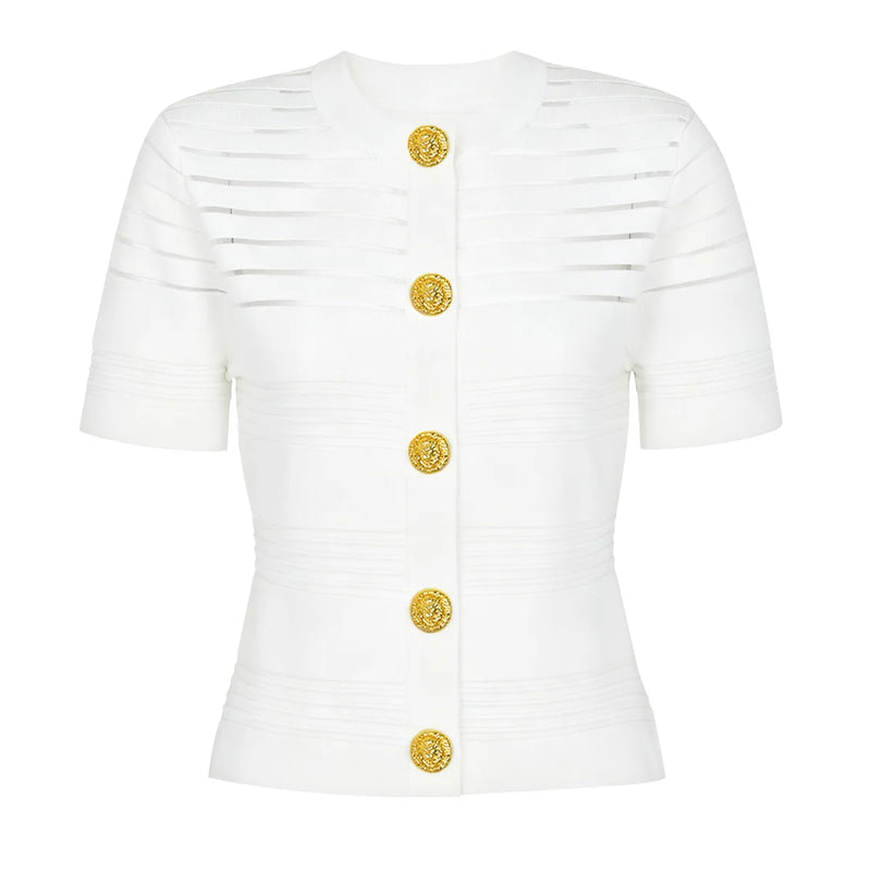 ZJYT Summer Cardigan for Women Knitted Tops Short Sleeve - View 5 | SAMAG