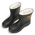 Short tube rain shoes for men, waterproof and anti slip, mid tube water shoes, rainy day delivery riders, low cut work rubber ra