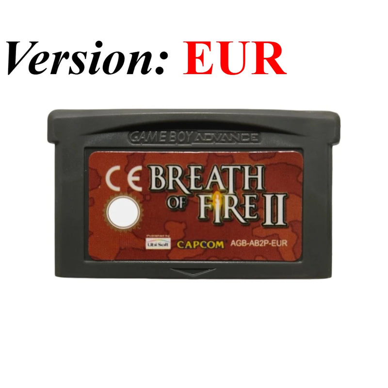 Classic GBA Game Cartridge Breath of Fire Kirby Sonic Advance Wars Golden Sun GBA SP Retro Video Game Collection Gift